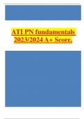 ATI PN fundamentals 2023/2024 A+ Score.