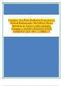 Complete Test Bank Radiation Protection in Medical Radiography 9th Edition Sherer Questions & Answers with rationales &lpar;Chapter 1-16&rpar;