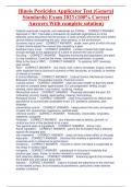 Illnois Pesticides Applicator Test &lpar;General Standards&rpar; Exam 2023 &lpar;100&percnt; Correct Answers With complete solution&rpar;
