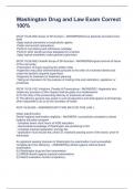 Washington Drug and Law Exam Correct 100&percnt;