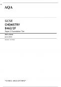 AQA GCSE CHEMISTRY Foundation Tier Paper 2 QUESTION PAPER AND MARK SCHEME 2023