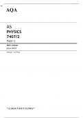 AQA AS PHYSICS Paper 1 & 2 JUNE 2023 MARK SCHEMES