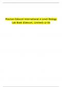 Pearson Edexcel International A Level Biology Lab Book (Edexcel, Limited)