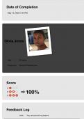  PSYCH MISC Olivia Jones - Feedback Log & Score Score 100%