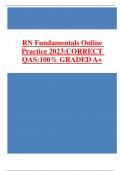 RN Fundamentals Online Practice 2023A NEW 2023 TERM GUARANTEED PASS 100% PASS