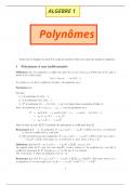 Algebre 1 -Polynômes 