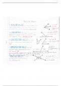 Pairs of Angles - class notes