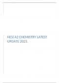 HESI A2 CHEMISTRY LATEST UPDATED 2023.