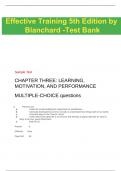 Effective Training 5th Edition by Blanchard -Test Bank