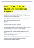 WGU CASAL 1 Exam Questions with Correct Answers 