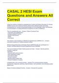 CASAL 2 HESI Exam Questions and Answers All Correct 