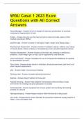 WGU Casal 1 2023 Exam Questions with All Correct Answers 