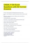 CASAL II OA Exam Questions with All Correct Answers 