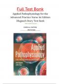 TEST BANK FOR APPLIED PATHOPHYSIOLOGY FOR THE ADVANCED PRACTICE NURSE FIRST EDITION DLUGASCH, LACHEL STORY