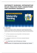 MATERNITY NURSING: INTRAPARTUM NCLEX PRACTICE PART 2|QUESTIONS AND ANSWERS GRADED A+
