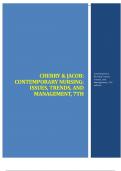 CHERRY and  JACOB:  CONTEMPORARY NURSING:  ISSUES, TRENDS, AND  MANAGEMENT, 7TH ed TEST BANK