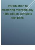 Test Bank for Introduction to mastering microbiology 13th edition complete 