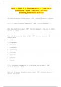 NBCE - Part 1 &sol; Biochemistry - Irene Gold Questions with Complete Correct Answers&lowbar;2023&sol;2024 Updated 