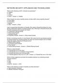 network security appliances and technologies