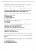 Network Security Appliances and Technologies &lpar;Unit 9 Review&rpar; - &lbrack;Network Security&rsqb;