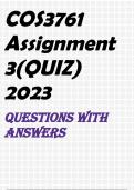 COS3761 Assignment 3(QUIZ) 2023