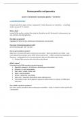 Samenvatting question and answer form -  human genetics and genomics