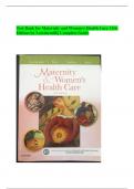 Test Bank for Maternity and Women's Health Care 11th Edition by Lowdermilk| Complete Guide Chapter 1-37| Latest Test Bank 100% Veriﬁed Answers