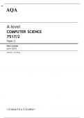 AQA A-level COMPUTER SCIENCE Paper 2 MARK SCHEME 2023