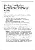 Nursing Prioritization, Delegation and Assignment NCLEX Practice Quiz #4 