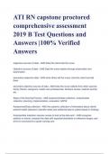 ATI RN capstone proctored comprehensive assessment 2019 B Test Questions and Answers &vert;100&percnt; Verified Answers&period;&lpar;A&plus;GRADED 100&percnt;VERIFIED&rpar;
