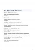 AIT Med Terms- NAB Exam Questions & Answers 2023 ( A+ GRADED 100% VERIFIED)