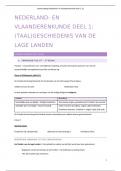 Samenvatting Nederland- en Vlaanderenkunde deel 1