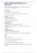 ASET CNIM Exam With Correct Solutions