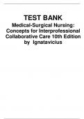 Test Bank For Medical-Surgical Nursing 10th Edition Concepts for Interprofessional Collaborative Care by Donna Ignatavicius, M. Linda Workman 9780323612425 Chapter 1-69