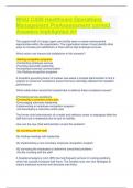 WGU C429 Healthcare Operations Management PreAssessment correct Answers highlighted A&plus;