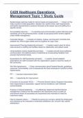 C429 Healthcare Operations Management Topic 1 Study Guide&period;