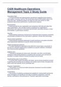 C429 Healthcare Operations Management Topic 2 Study Guide&period;