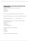 Theoretical Basis of Nursing Research Questions With Verified Answers 