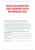 NCLEX-RN QUESTION  AND ANSWERS WITH  RATIONALES 2023
