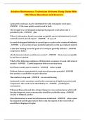 Aviation Maintenance Technician Airframe Study Guide With 1043 Exam Questions and Answers 