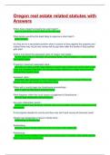 Oregon real estate related statutes with Answers&period;