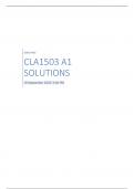 CLA1503 ASSIGNMENT 1 S2 2023 SOLUTIONS DUE 18 SEP 