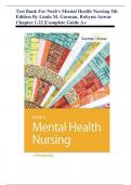 Test Bank For Neeb's Mental Health Nursing 5th Edition By Linda M. Gorman, Robynn Anwar Chapter 1-22 |Complete Guide A+