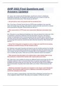 AHIP 2023 Final Questions and Answers Updated&period;