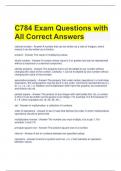 C784 Exam Questions with All Correct Answers 