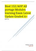 Biod 152&sol;A&P All portage Modules learning Exam Latest  Update Graded A&plus;