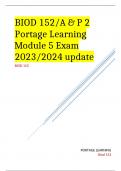BIOD 152&sol;A & P 2 Portage Learning Module 5 Exam 2023&sol;2024 update 