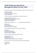 C429 Healthcare Operations Management WGU Correct 100&percnt;