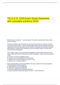 CDA Exam questions with complete solutions 2023.