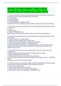 INTRO TO MATERNITY AND PEDS CHAPTER 30 EXAM SOLVED 100&percnt;